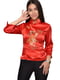 Блуза красная с декором | 6127349