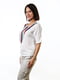 Вільна біла блуза з яскравим смугастим принтом | 6652345 | фото 3
