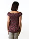 Бордова блуза в різнокольоровий квітковий принт | 6652406 | фото 4