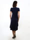 Темно-синя сукня довжини міді А-силуету | 6652447 | фото 5