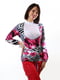 Блуза комбінованого забарвлення стилізована під подвійний крій | 6652502 | фото 3
