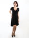 Чорна асиметрична сукня вільного крою | 6652564 | фото 2