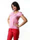 Рожева блуза з декором на ліфі | 6652580