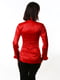 Червона подовжена блуза в японському стилі з вишивкою | 6652592 | фото 4