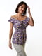 Фіолетова блуза з квітковим принтом | 6652683 | фото 3