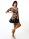 Коротка сукня А-силуету з леопардовим принтом | 6652686 | фото 3