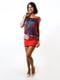 Різнокольорова блуза вільного крою з абстрактним принтом | 6652696 | фото 4