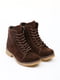 Замшеві коричневі черевики на шнурівці | 6652765
