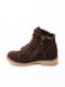 Замшеві коричневі черевики на шнурівці | 6652765 | фото 3