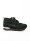 Замшеві темно-зелені кросівки  | 6652766 | фото 2