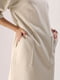 Сукня-міді молочного кольору з великими кишенями | 6652861 | фото 9