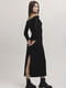 Чорна сукня з відкритими плечима та пікантним вирізом на грудях | 6652865 | фото 4