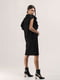 Чорна класична сукня з рукавами-флаттер | 6652867 | фото 5