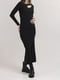 Довга чорна сукня з оригінальним вирізом на ліфі | 6652872 | фото 4