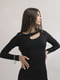 Длинное черное платье с оригинальным вырезом на лифе | 6652872 | фото 6