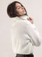 Укорочений білий светр із функціональною блискавкою | 6652900 | фото 4