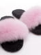 Тапочки с опушкой нежно-розового цвета на ЕВА-подошве | 6649507 | фото 3