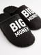 Тапочки черные с рисунком с флоковым нанесением Big Money | 6649644 | фото 3