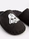 Тапочки черные с рисунком с флоковым нанесением Star Wars | 6649656 | фото 3