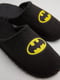 Тапочки черные с рисунком с флоковым нанесением Batmanна фетровой подошве | 6649674 | фото 3