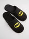 Тапочки черные с цветным рисунком с флоковым нанесением Batman | 6649675 | фото 2