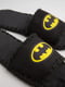 Тапочки черные с рисунком с флоковым нанесением Batman | 6649677 | фото 4