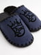 Тапочки синие с рисунком с флоковым нанесением King | 6649743 | фото 3