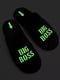 Тапочки черные со светящимся рисунком Big Boss | 6649761
