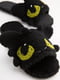 Тапочки черные ручной работы с мордочкой Беззубика | 6649788 | фото 3