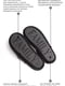 Тапочки из фетра черные с открытым носком с прямоугольной липучкой | 6649806 | фото 10