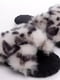 Тапочки расцветки белого леопарда в форме буквы "Х" на ЕВА-подошве | 6649876 | фото 3