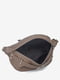 Серо-коричневая кожаная поясная сумка | 6653665 | фото 4