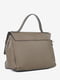 Сіро-коричнева шкіряна сумка крос-боді середнього розміру | 6653678 | фото 3