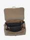 Серо-коричневая кросс-боди сумка среднего размера | 6653680 | фото 4