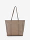 Велика шкіряна сумка-шопер сіро-коричневого кольору | 6653699 | фото 3