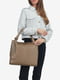 Сіро-коричнева шкіряна сумка-шопер | 6653702 | фото 2