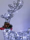 Гірлянда новорічна фігурка Олень під ялинку 50 см срыблястий від мережі 220 вольт, сталевий каркас | 6653806 | фото 2