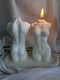 Свічки ручної роботи жіноче та чоловіче тіло білий, декоративна свічка з підставкою 40 годин горіння | 6653818 | фото 2