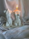 Свічки ручної роботи жіноче та чоловіче тіло білий, декоративна свічка з підставкою 40 годин горіння | 6653818 | фото 3