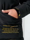 Чорне зимове пальто із вставками жовтого кольору | 6653874 | фото 5