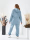 Комфортний блакитний костюм на флісі: худі та джогери | 6653877 | фото 2