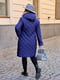 Стьобане пальто кольору індиго, утеплене синтепоном | 6653919 | фото 3