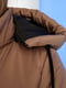 Подовжена тепла куртка з накладними кишенями кольору мокко | 6653920 | фото 6