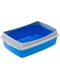Туалет лоток для котів Ferplast Litter Tray Nip Plus 20 Blue відкритий з фіксатором гігієнічного мішка 51x36x19 см | 6654280 | фото 2