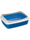 Туалет лоток для котів Ferplast Litter Tray Nip Plus 20 Blue відкритий з фіксатором гігієнічного мішка 51x36x19 см | 6654280 | фото 4