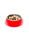 Миска металева для котів та собак Ferplast Jolie Medium Red Bowl на пластиковій підставці 0,9 л | 6655010 | фото 3