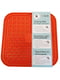Силіконовий килимок для собак EcoToys антистрес для злизування 20х20 см помаранчевий | 6655663 | фото 3