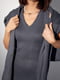 Темно-серый костюм с рваным декором: платье и свитер | 6653621 | фото 4