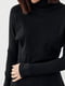 Чорна А-силуетна сукня-міді з резинкою на талії | 6653630 | фото 4