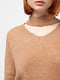 Вязаный полушерстяной свитер цвета кэмел | 6657151 | фото 4